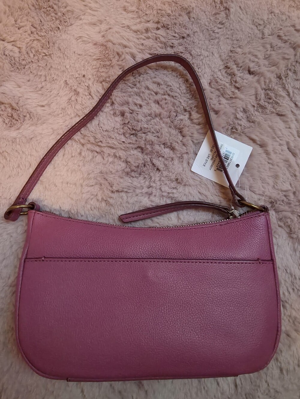 Fossil Rose-Pink Leather Shoulder Bag - Picture 3 of 8